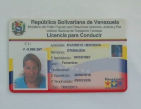 Venezuela Driver's Licence
