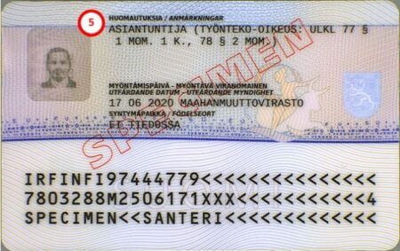 Finnish Residence Permit Card