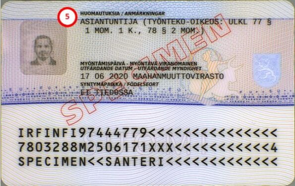 Finnish Residence Permit Card