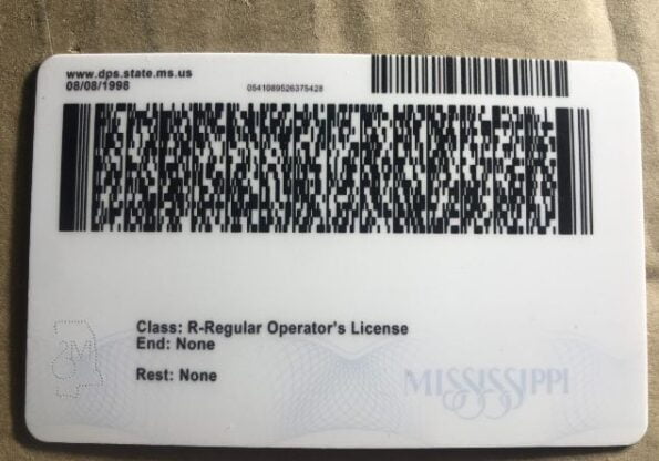 Mississippi Driver's License